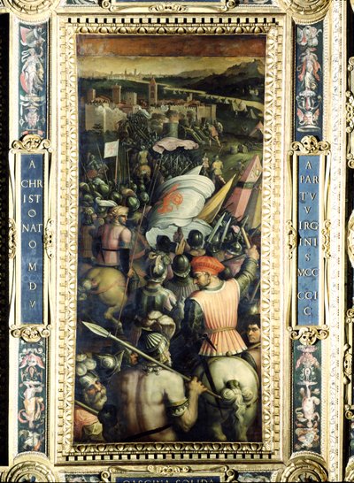 Die Eroberung von Cascina von der Decke des Salone dei Cinquecento, 1565 von Giorgio Vasari